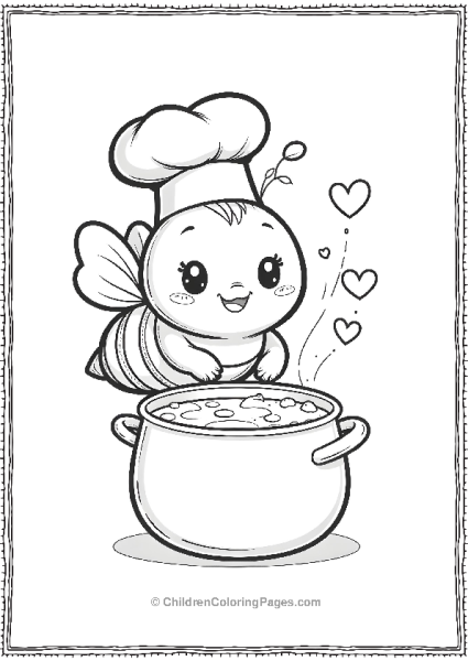 Bee Chef Cooking Soup Free PDF Printable