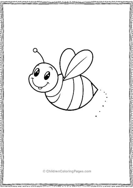 Bee Flying With Zigzag Pattern Free PDF Printable