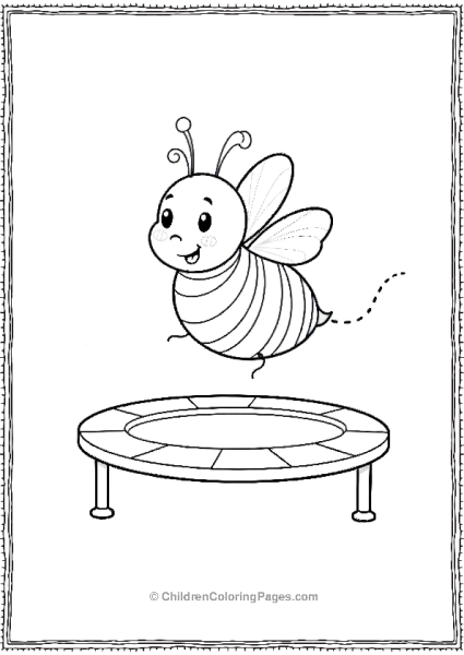 Bee Jumping On A Trampoline Free PDF Printable