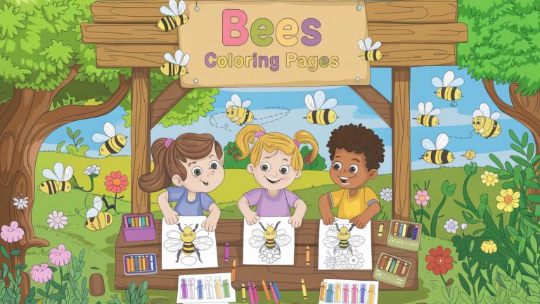 Bees Coloring Pages