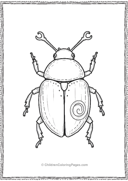 Beetle With Spiral Shell Pattern Free PDF Printable