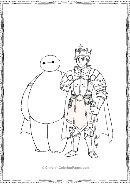 Big Hero 6 Baymax And Hiro As Knight And King Free PDF Printable