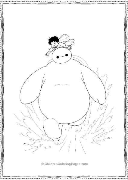 Big Hero 6 Flying Through The Air Free PDF Printable