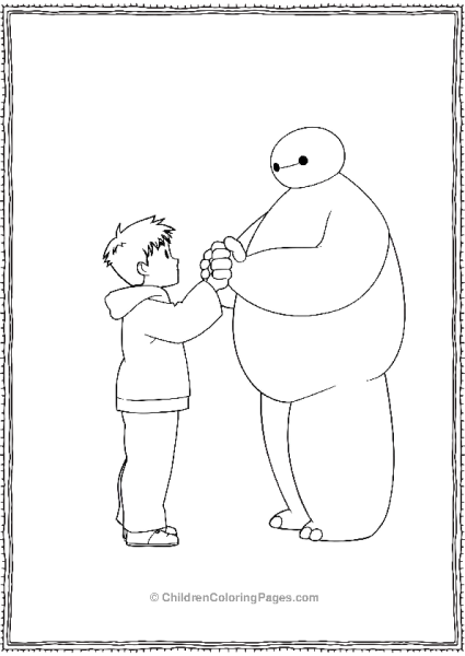 Big Hero 6 Hiro And Baymax Bumping Fists Free PDF Printable