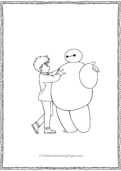 Big Hero 6 Hiro And Baymax Hugging Free PDF Printable