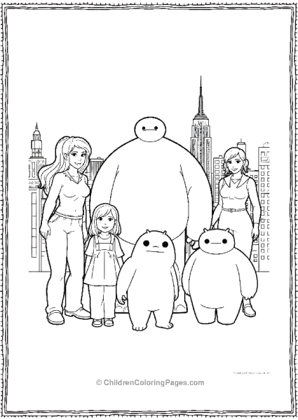 Big Hero 6 In New York City Free PDF Printable