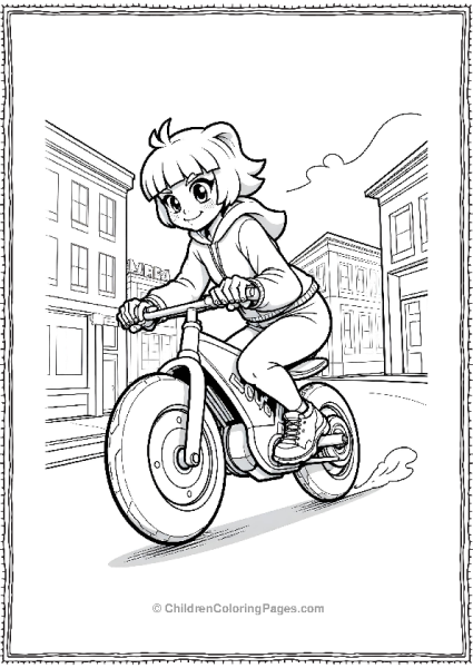 Big Hero 6 Riding A Bike Through The City Free PDF Printable