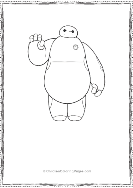 Big Hero 6 Robot Waving Hand Free PDF Printable