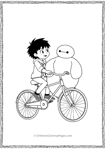 Big Hero 6 Teaching Baymax To Ride A Bicycle Free PDF Printable