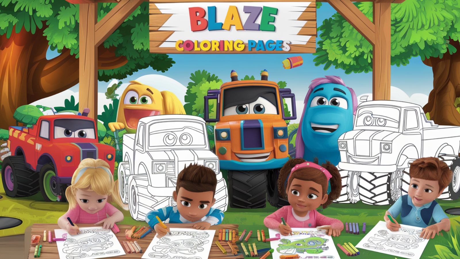 Blaze Coloring Pages – Free Printable PDFs For Kids 🚗