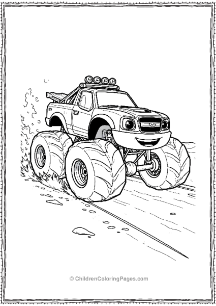 Blaze Driving On Icy Track Free PDF Printable