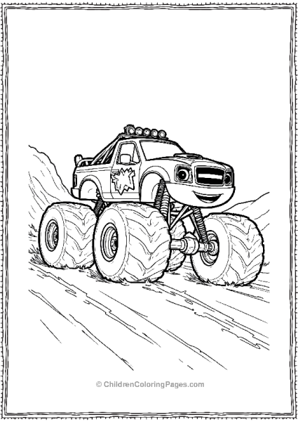 Blaze Racing On A Dirt Track Free PDF Printable