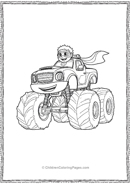 Blaze With Superhero Driver Free PDF Printable