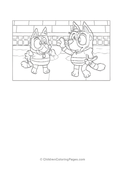 Bluey And Bingo Dancing Free PDF Printable