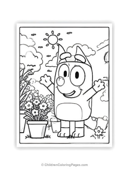 Bluey Having A Summer Picnic Free PDF Printable