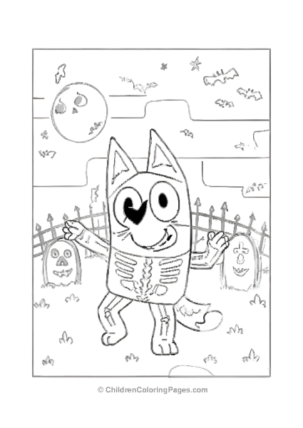 Bluey In A Graveyard Free PDF Printable