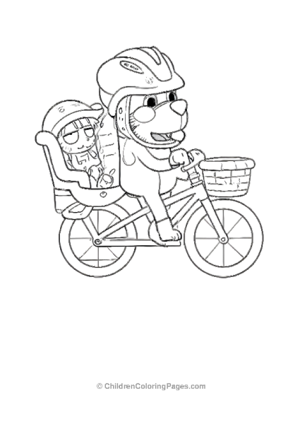 Bluey On A Bike Ride With Her Stuff Toy Free PDF Printable