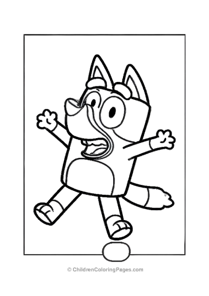 Bluey Waving Free PDF Printable