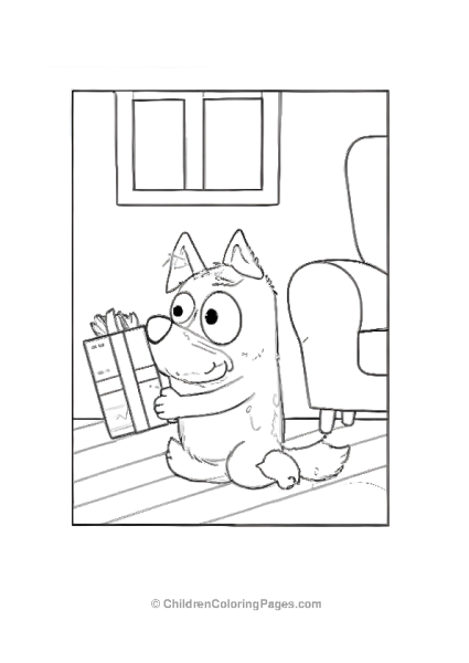 Bluey With Christmas Presents Free PDF Printable