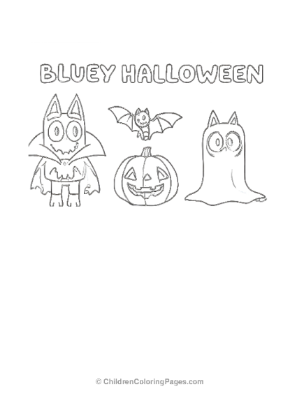 Bluey S Haloween Free PDF Printable