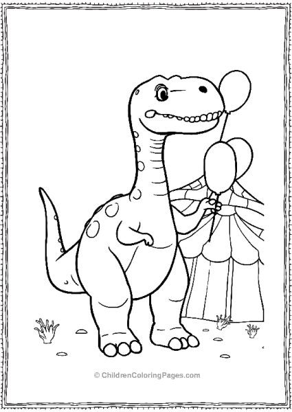 Brachiosaurus At A Carnival Free PDF Printable