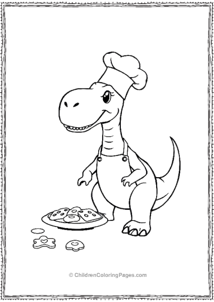 Brachiosaurus Baking Cookies Free PDF Printable