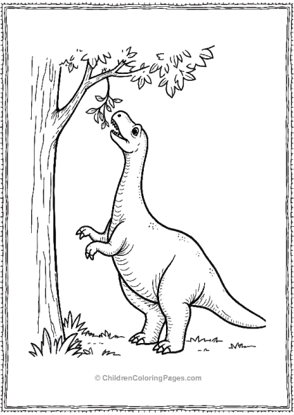 Brachiosaurus Reaching To Eat Free PDF Printable