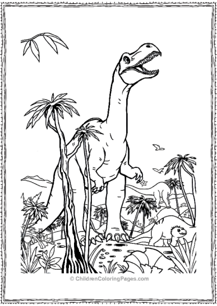 Brachiosaurus Roaring Free PDF Printable