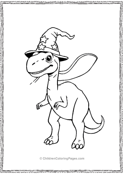 Brachiosaurus Weairing Wizard Hat Free PDF Printable