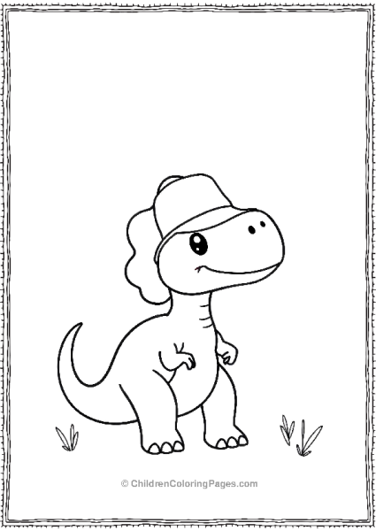 Brachiosaurus Wearing Tiny Hat Free PDF Printable