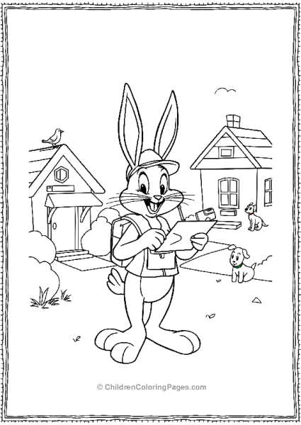 Bugs Bunny As A Mailman Free PDF Printable