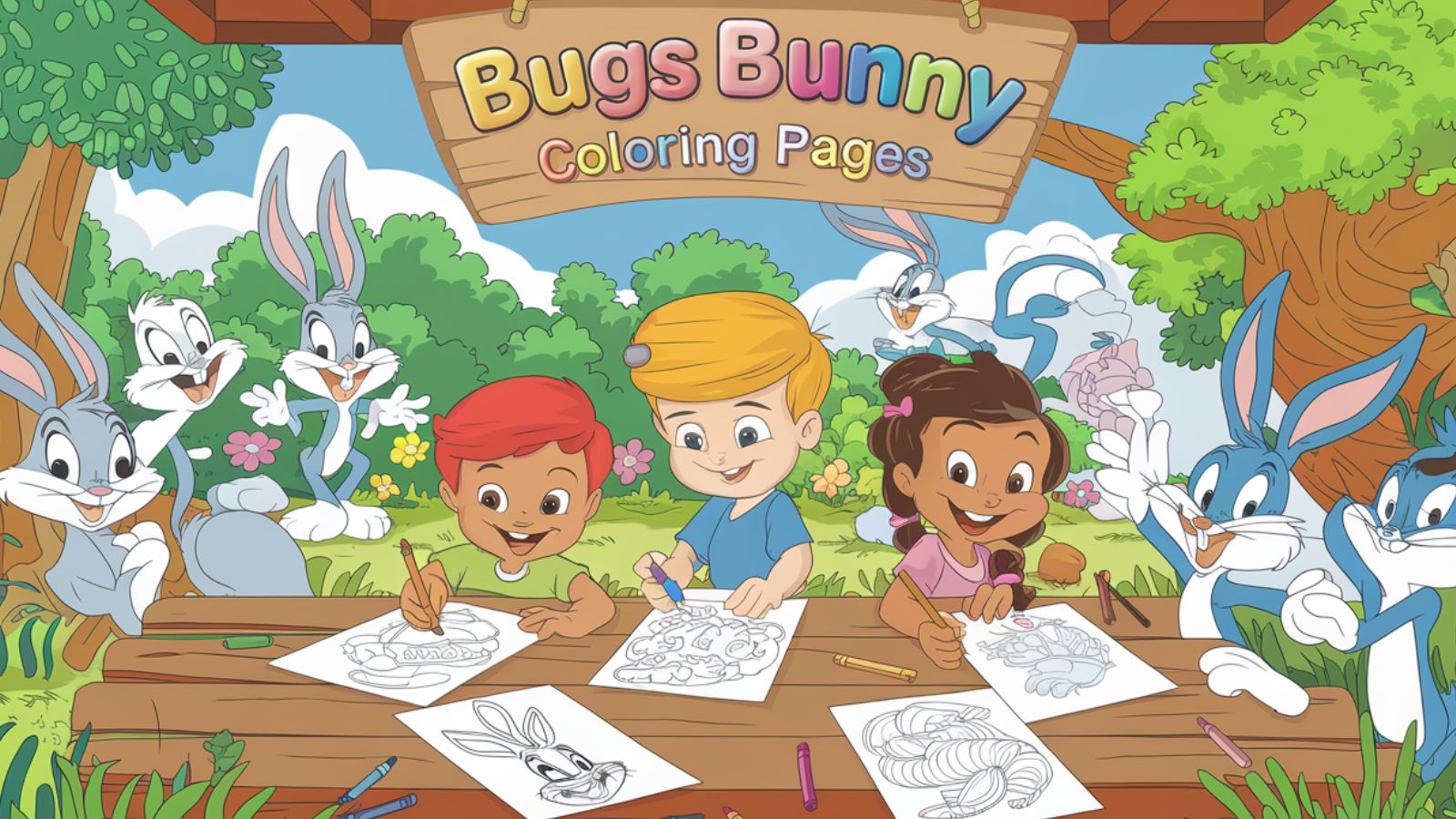 Bugs Bunny Coloring Pages- Free Printables PDFs For Kids🐰