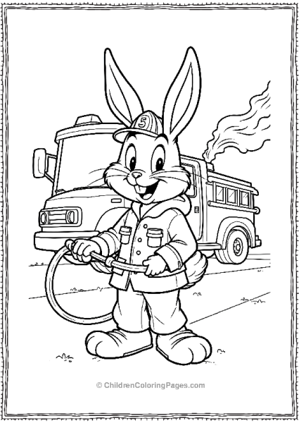 Bugs Bunny Firefighter Free PDF Printable