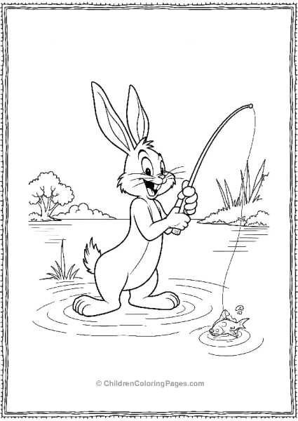 Bugs Bunny Fishing For Fish Free PDF Printable