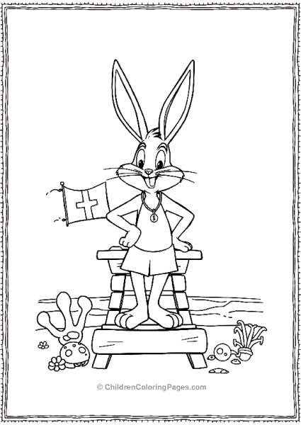 Bugs Bunny Lifeguard On Duty Free PDF Printable