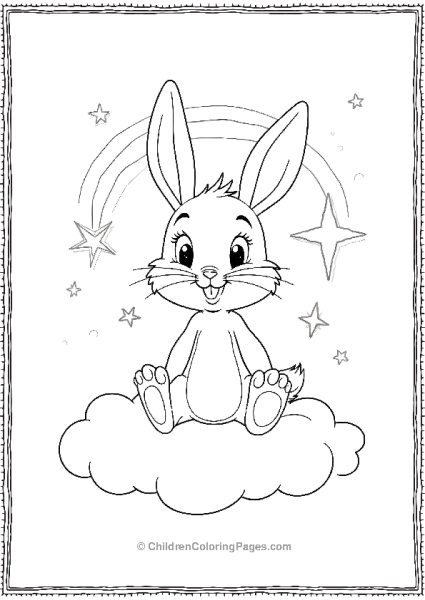 Bugs Bunny On A Cloud Free PDF Printable