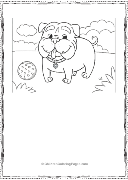 French Bull Dog Playing Fetch Free PDF Printable