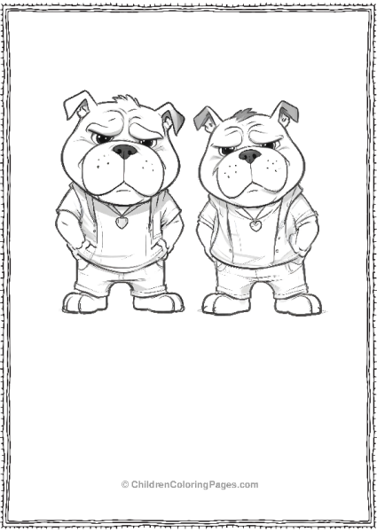 French Bulldog Pair Free PDF Printable