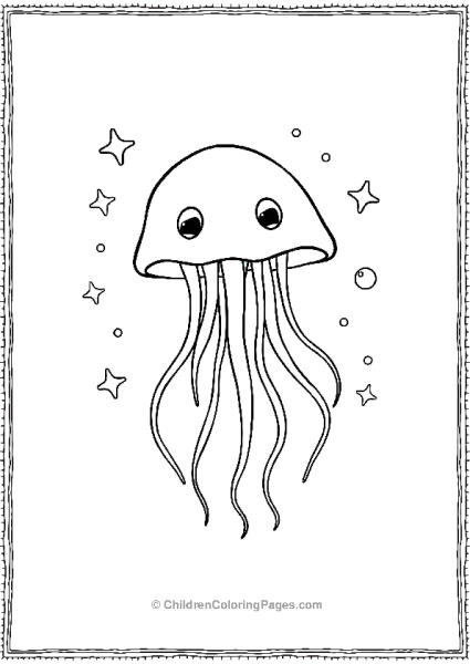 Cartoon Jellyfish Free PDF Printable