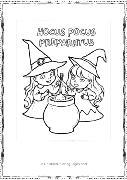 Cartoon Sanderson Sisters From Hocus Pocus Free PDF Printable