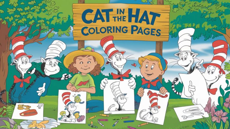 Cat In The Hat Coloring Page