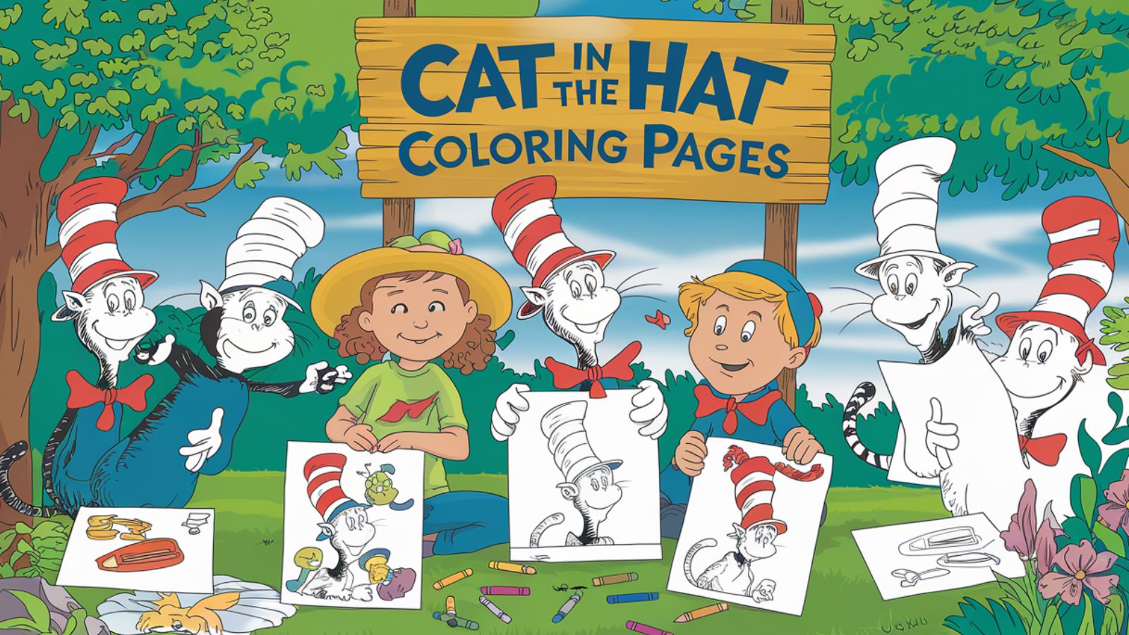 Cat In The Hat Coloring Pages- Free PDF Printables For Kids 🎩🐱