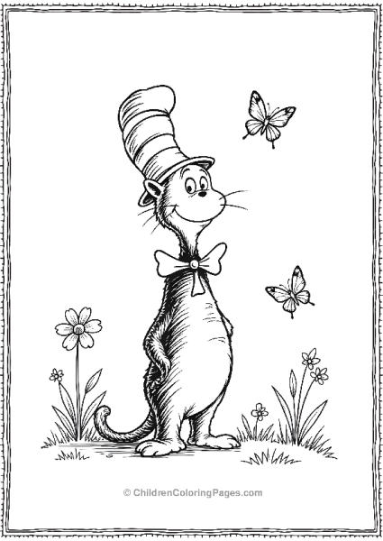 Cat In The Hat In A Garden Free PDF Printable