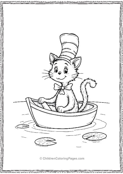 Cat In The Hat In A Small Boat Free PDF Printable