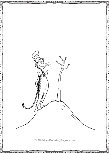 Cat In The Hat On A Small Hill Free PDF Printable