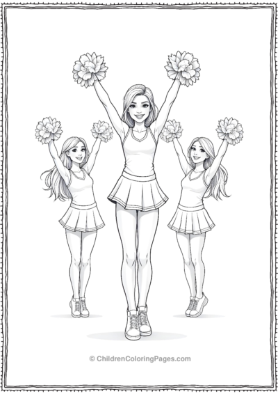 Cheerleaders-Performing-Stunts Free PDF Printable