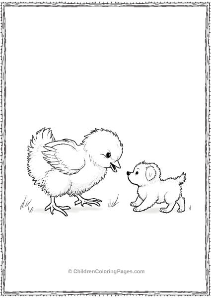 Chic Playing With Puppy Free PDF Printable