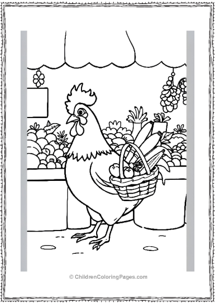 Chicken At A Market Free PDF Printable