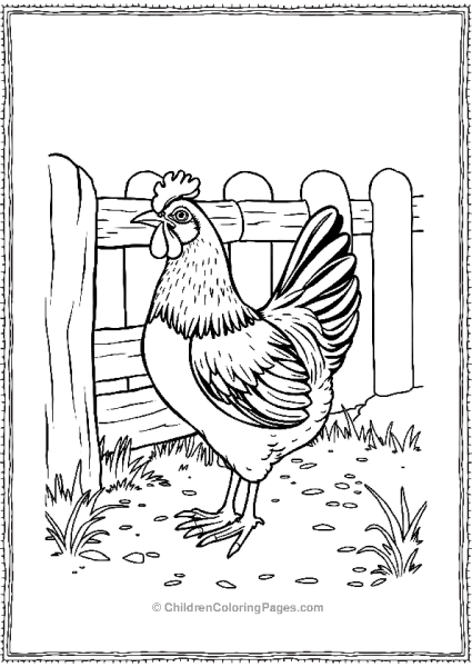 Chicken Clucking At A Farm Free PDF Printable