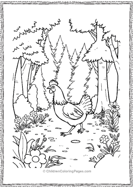 Chicken Exploring Jungle Free PDF Printable